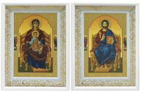 Пара Вседержитель  Богородиця   ↕39см ↔29,5см Літографія   