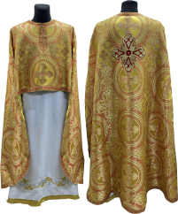 Облачення  Жовте  60р/д145см   Парча "Хрест в колі"