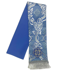 ЗАКЛАДКА для ЄВАНГЕЛІЄ Блакитна 10/140см Парча 