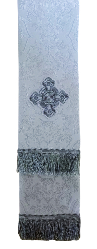 ЗАКЛАДКА для ЄВАНГЕЛІЄ Біла 10/140см Парча