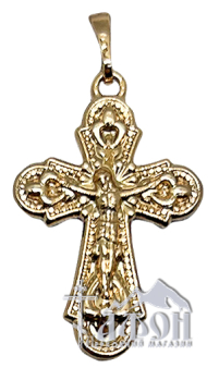 Крестик НАТЕЛЬНЫЙ    ↕3.5 ↔1.8 см   Медицынский сплав