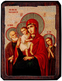 ТРЬОХ РАДОСТЕЙ   ↕17см ↔13см Дерево Літографія