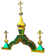 КАПЛЫЧКА АРОЧНАЯ на две опоры с колонами ЗЕЛЕНАЯ ↑275см ↔250см ↕50см БУЛАТ