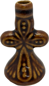 СВІЧНИК Коричневий Хрест  ↕7,5см