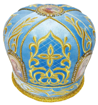 МИТРА   Голубая   Размер 61   Велюр Вышивка 