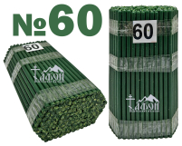 1кгСвечи ПАРАФИНОВЫЕ Зеленые №60КП   Количество-150шт