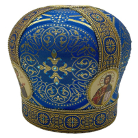 МИТРА   Синяя   Размер 57   Парча  