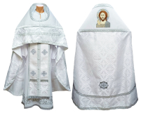 Облачение священника   Белое  52-54р/д155см   Парча 
