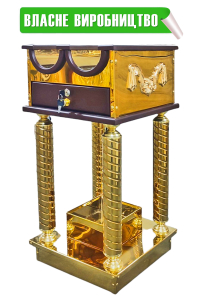 ЯЩИК для СВІЧОК на 2 відділа з огарочницею та шуфлядою  ↑84см↔39см↕40см  МДФ Булат (05053)