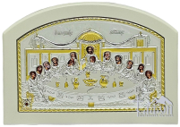 ТАЄМНА ВЕЧЕРЯ   ↕13см ↔18см МДФ Шовкографія PVD (посріблення) Греція