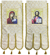 ХОРУГВИ  Біло-золоті   ↕120см ↔60см Парча