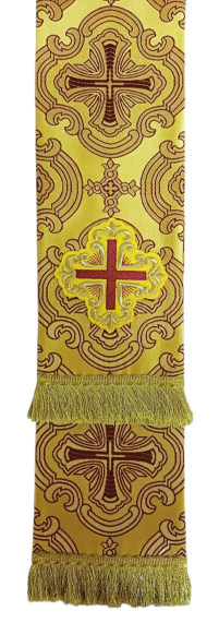 ЗАКЛАДКА для ЄВАНГЕЛІЄ Жовта 12/140см Парча 