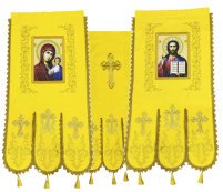 ХОРУГВИ Жовті   ↕125см ↔67см Габардин Вишивка