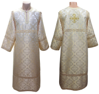 СТИХАРЬ   Білий (+золото)   д140см   Парча  