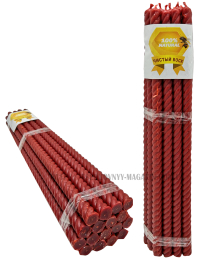 1кгСвечи 100%ВОСКОВЫЕ Красные Спиральные   Количество-17шт 