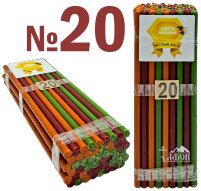 1кгСвечи ВОСКОВЫЕ Цветные №20К   Количество-50шт