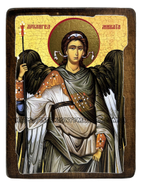 МИХАИЛ АРХАНГЕЛ   ↕17см ↔13см Дерево Литография