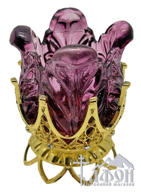 ЛАМПАДА  напрестольна   ↕9см Ø6см   Латунь Китай 