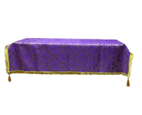 СКАТЕРТЬ   Фиолетовая  ↕130см ↔130см   Парча