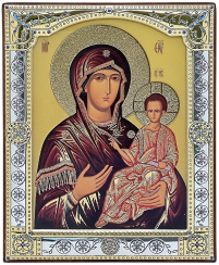 СМОЛЕСКАЯ  (ОДИГИТРИЯ)   ↕14см ↔11,5см  МДФ  Серебро Стекло 