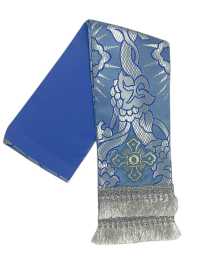 ЗАКЛАДКА для ЄВАНГЕЛІЄ Блакитна 10/100см Парча 