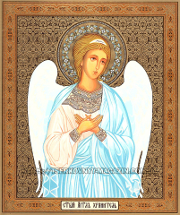 Літографія  18/15см  ЯНГОЛ ОХОРОНЕЦЬ  Церковнослов'янська мова 