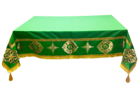 СКАТЕРТИНА   Зелена   ↕130см ↔130см   Парча