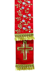 ЗАКЛАДКА для ЄВАНГЕЛІЄ Червона 14/144см Парча Атлас