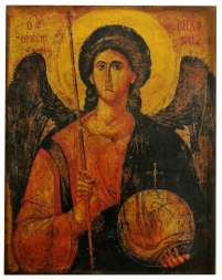 МИХАЇЛ Архангел   ↕38см ↔30см Дерево Літографія