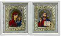 Пара Вседержитель  Казанська   ↕28,5см ↔23,5см Літографія   №52 БЗ Виноград