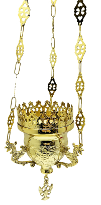 ЛАМПАДА  підвісна   д53/в17/ш9см  Латунь  Греція  (1233)