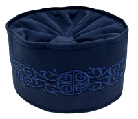 СКУФ'Я   Грецька   Синя   р56 Костюмна тканина Вишивка «Грецький візерунок» 