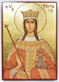 ТАМАРА   14/10см Дерево Фотопечать  Сусальное золото Греция