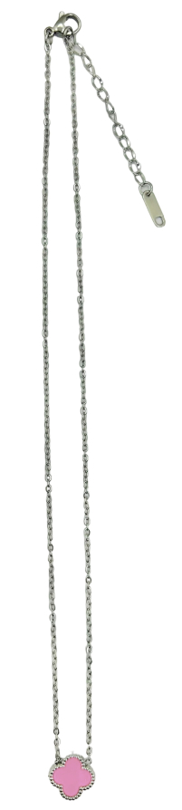 Підвіска  «Конюшина»  Рожева  50см  Медичний сплав