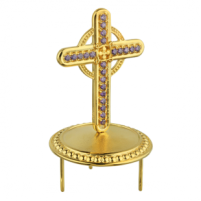 Крест на митру латунный в позолоте 56,03