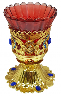 ЛАМПАДА  напрестольна   ↕12см Ø9см   Латунь Китай