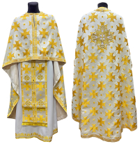 Облачення  Біло-золоте  54р/д145 см   Парча"Лікійський Хрест"