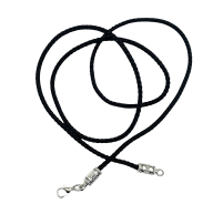 ШНУРОК Чорний 65см Товстий Карабін 