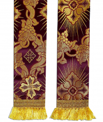 ЗАКЛАДКА для ЄВАНГЕЛІЄ Бордова  7/146см Парча Атлас