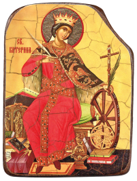 ЕКАТИРИНА  ↕17см ↔12.5см  Дерево Литография