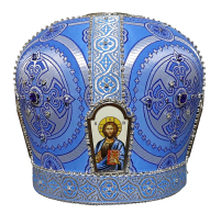 МИТРА   Голубая  Размер 57   Парча  