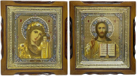 Пара Вседержитель  Казанська   ↕24см ↔21см Літографія   №27-но