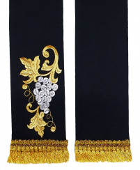 ЗАКЛАДКА для ЄВАНГЕЛІЄ Чорна 10/140см Габардин Вишивка