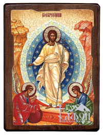 ВОСКРЕСІННЯ ХРИСТОВЕ   ↕17см ↔13см Дерево Літографія