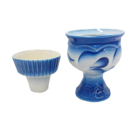 ЛАМПАДА  Настольная Гжель+стакан Кубок  ↕11см ↔7см