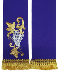 ЗАКЛАДКА для ЄВАНГЕЛІЄ Фіолетова 10/140см Габардин Вишивка