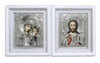 Пара Вседержитель  Казанская   ↕24см ↔21см Литография Оклад   37-УПБ