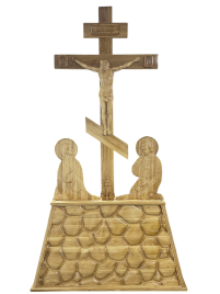 ГОЛГОФА НАПОЛЬНА  з предстоящими Дерево  Шпон  ↕275см ↔150см  (02708)