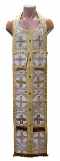 Требний набір ЄПИТРАХИЛЬ і ПОРУЧІ Біло-золоті Парча