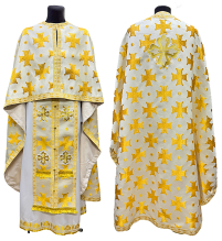 Облачення  Біло-золоте  52р/д145 см   Парча "Лікійський Хрест"